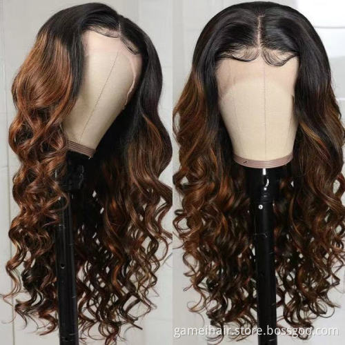 150% 180% Brazilian Human Virgin Hair HD Lace Frontal Wig Body Wave Full 4x4 Lace Front Closure Wig Pre Plucked With Baby Hair